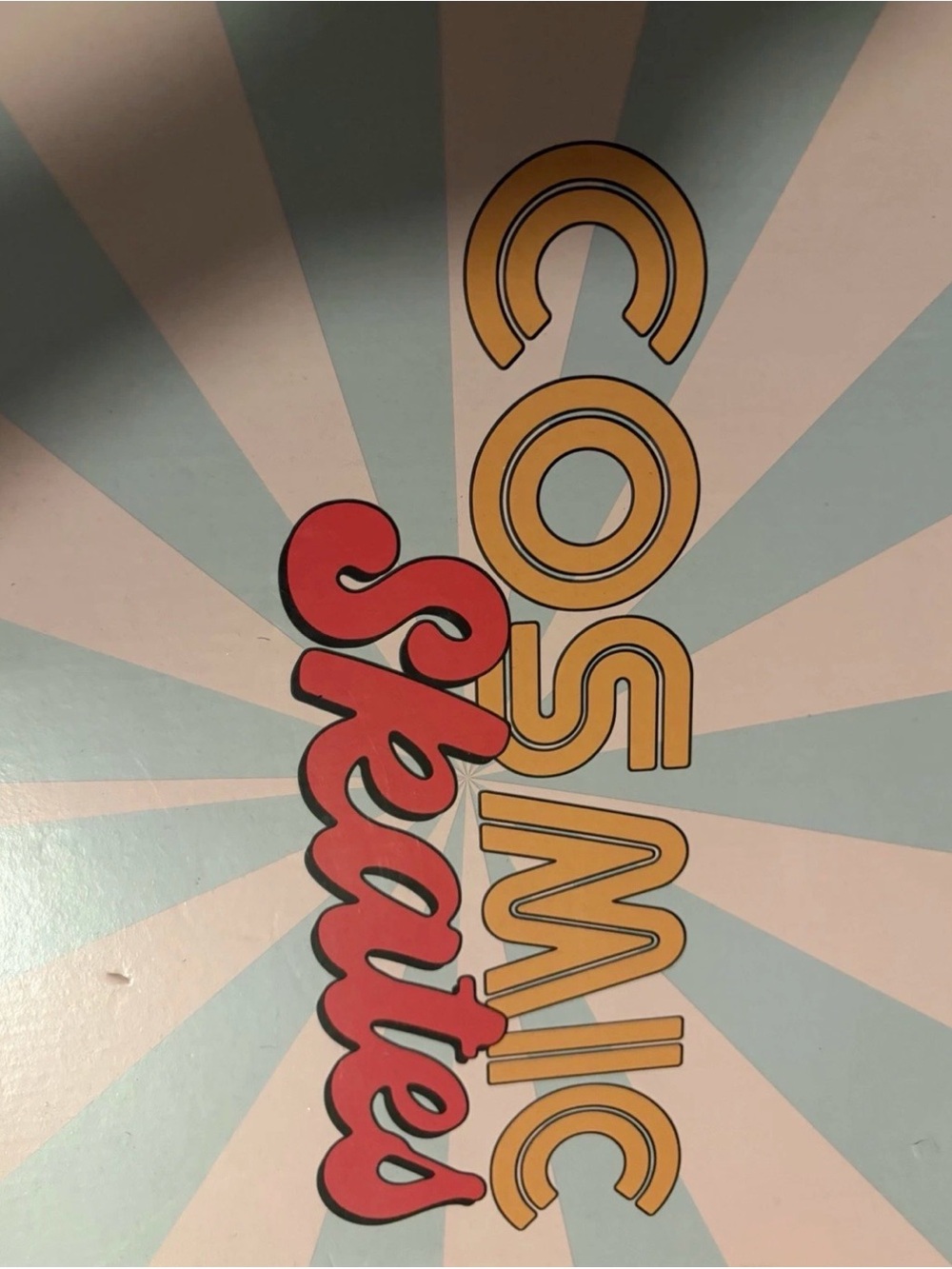 Cosmic Skates Graphic Poster - Pastel Blue, Pink & Yellow